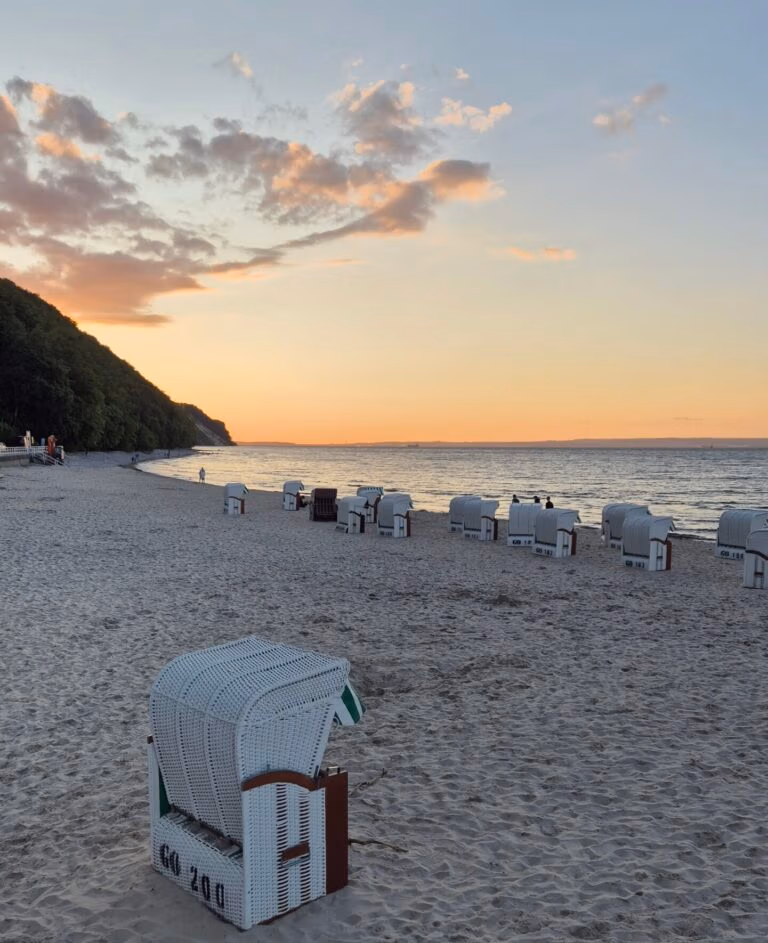 Sonnenuntergang am Strand von Sellin auf Rügen